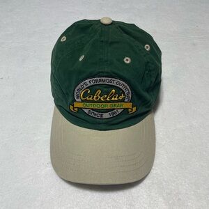Cabela's Forest Green and Beige Hat